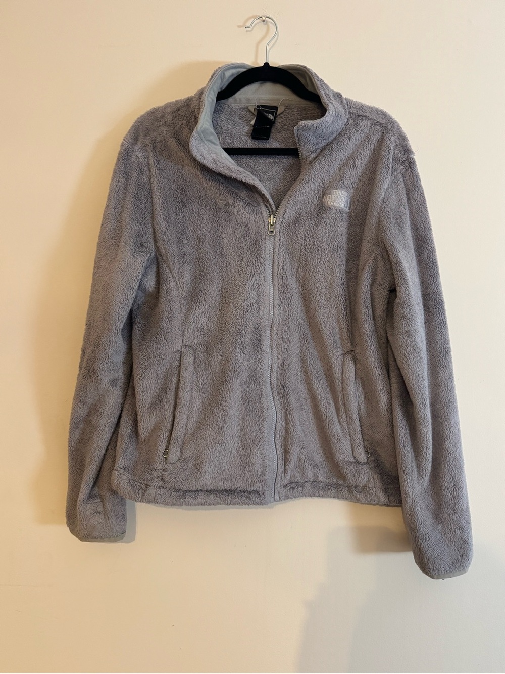 The North Face Women’s Gray Plush Fleece Full Zip Jacket Size L